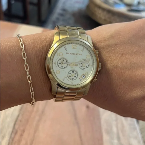 Michael Kors Accessories Michael Kors Womens Runway Watch Gold
